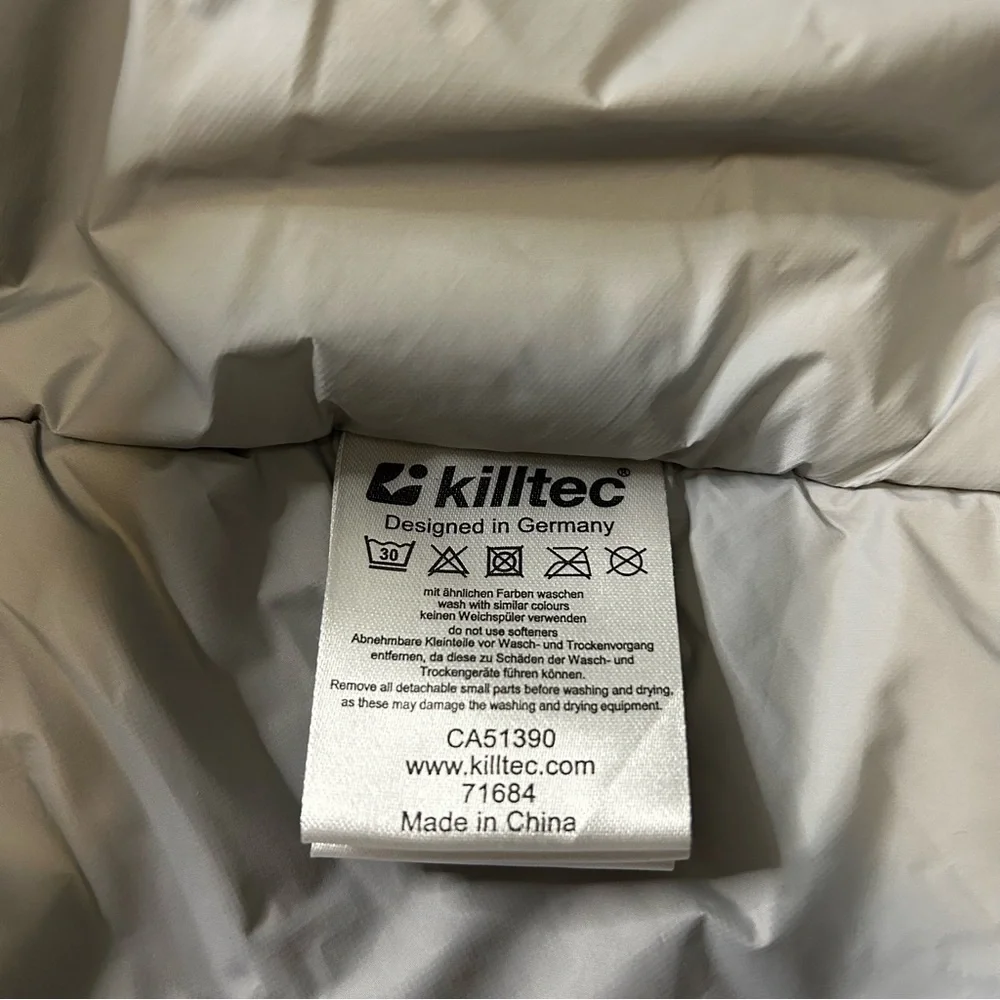 Killtec Ski Jacket Women’s  M Grey Black Water-Resistant Windproof Hooded Coat